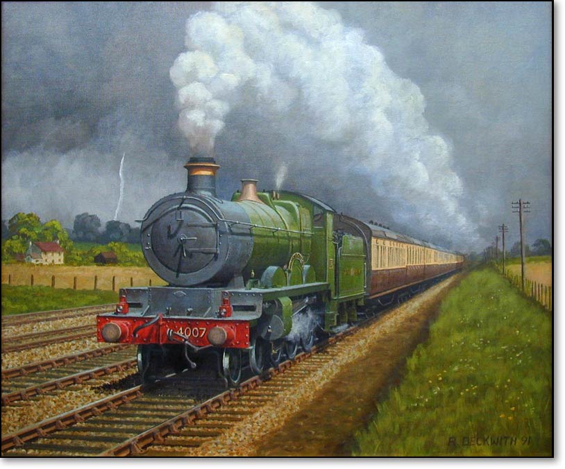 A GWR Star races a storm